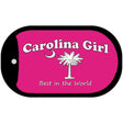 Carolina Girl Pink Novelty Metal Dog Tag Necklace DT-7896