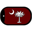 Burgandy South Carolina Flag Novelty Metal Dog Tag Necklace DT-7898