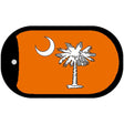 Orange South Carolina Flag Novelty Metal Dog Tag Necklace DT-7899
