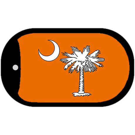 Orange South Carolina Flag Novelty Metal Dog Tag Necklace DT-7899