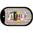 Father Plate Art Novelty Metal Dog Tag Necklace DT-7908