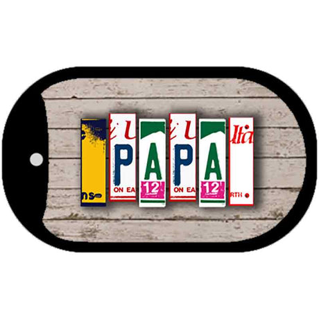 Papa Plate Art Novelty Metal Dog Tag Necklace DT-7910