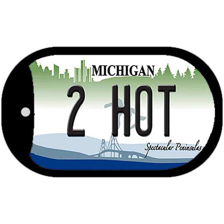 2 Hot Michigan Novelty Metal Dog Tag Necklace DT-7915