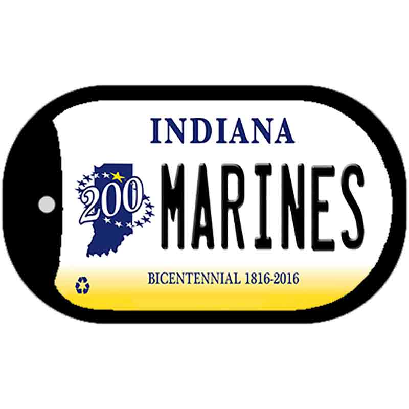 Indiana Marines Novelty Metal Dog Tag Necklace DT-7916