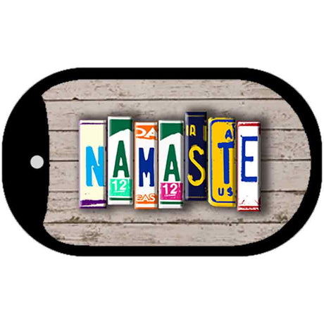 Namaste Plate Art Novelty Metal Dog Tag Necklace DT-7944