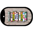 I Love Yoga Plate Art Novelty Metal Dog Tag Necklace DT-7945