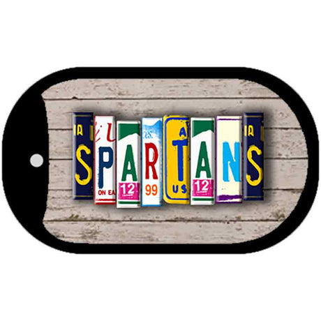 Spartans Plate Art Novelty Metal Dog Tag Necklace DT-7947