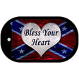 Bless Your Heart Novelty Metal Dog Tag Necklace DT-7969