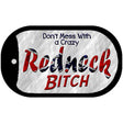 Dont Mess With Crazy Bitch Metal Dog Tag Necklace DT-7982