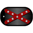 Confederate Stripes Red Novelty Metal Dog Tag Necklace DT-7991