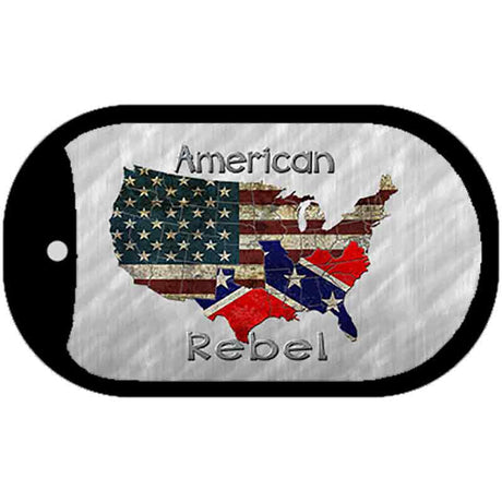 American Rebel Map Novelty Metal Dog Tag Necklace DT-7992