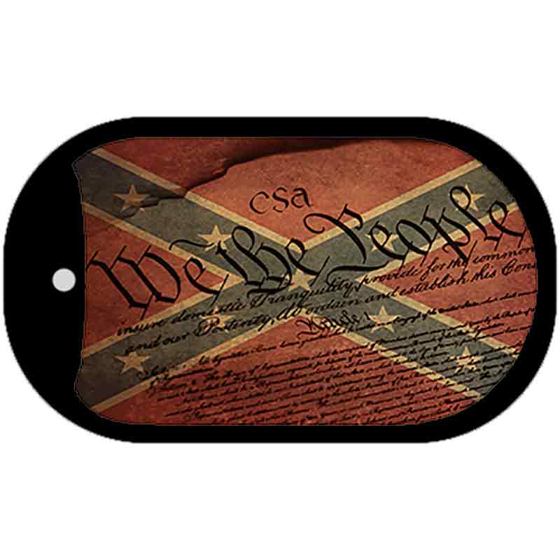 We The People Confederate Novelty Metal Dog Tag Necklace DT-8003