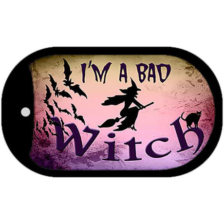 Im A Bad Witch Novelty Metal Dog Tag Necklace DT-8012