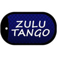 Zulu Tango Novelty Dog Tag Necklace DT-8019