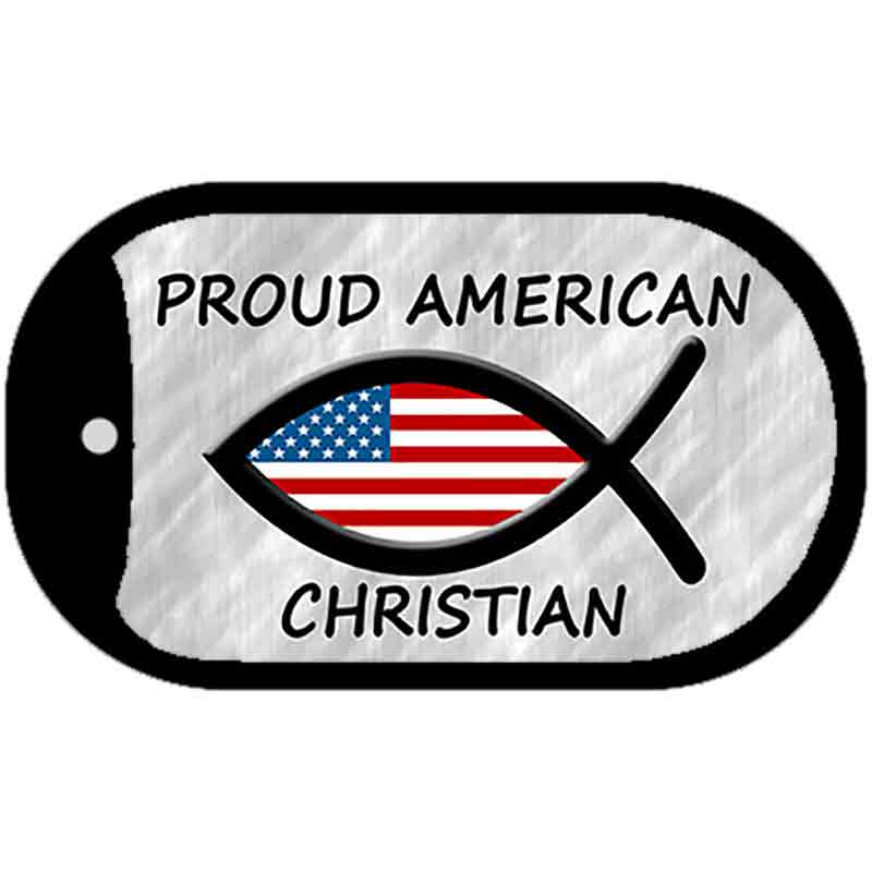Proud Christian American Novelty Metal Dog Tag Necklace DT-8023