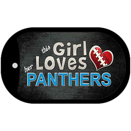 This Girl Loves Her Panthers Novelty Metal Dog Tag Necklace DT-8041