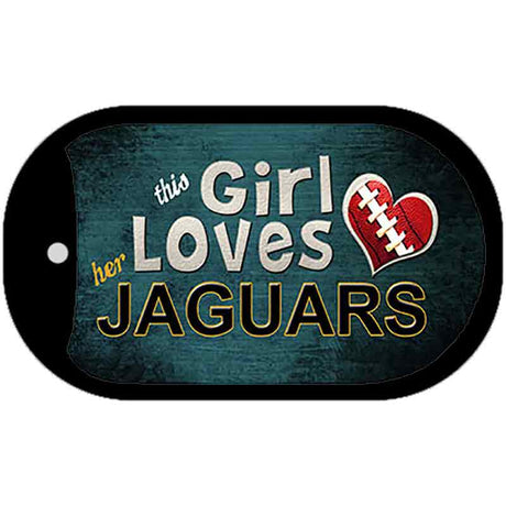 This Girl Loves Her Jaguars Novelty Metal Dog Tag Necklace DT-8042