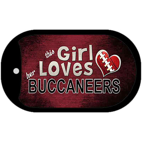 This Girl Loves Her Buccaneers Novelty Metal Dog Tag Necklace DT-8051