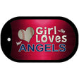 This Girl Loves Her Angels Novelty Metal Dog Tag Necklace DT-8064