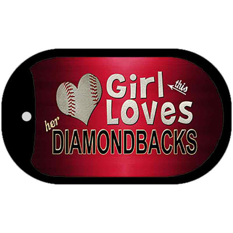 This Girl Loves Her Diamondbacks Novelty Metal Dog Tag Necklace DT-8065