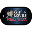 This Girl Loves Her Red Sox Novelty Metal Dog Tag Necklace DT-8068