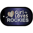 This Girl Loves Her Rockies Novelty Metal Dog Tag Necklace DT-8073