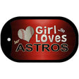 This Girl Loves Her Astros Novelty Metal Dog Tag Necklace DT-8076