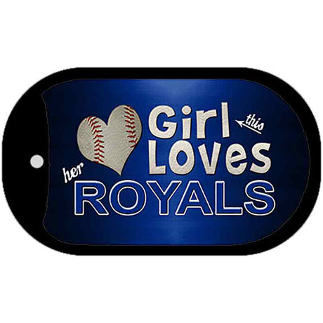 This Girl Loves Her Royals Novelty Metal Dog Tag Necklace DT-8077