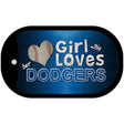 This Girl Loves Her Dodgers Novelty Metal Dog Tag Necklace DT-8078