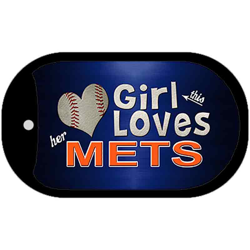 This Girl Loves Her Mets Novelty Metal Dog Tag Necklace DT-8081