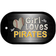 This Girl Loves Her Pirates Novelty Metal Dog Tag Necklace DT-8085