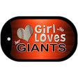 This Girl Loves Her Giants Novelty Metal Dog Tag Necklace DT-8086