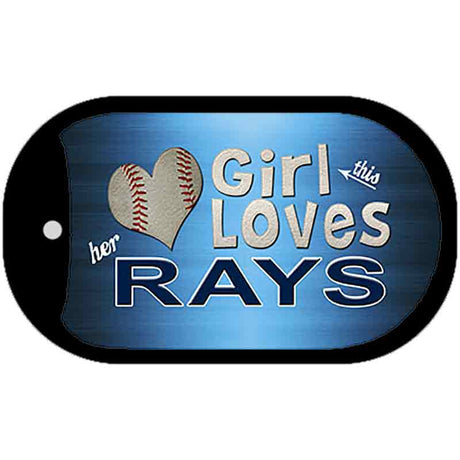 This Girl Loves Her Rays Novelty Metal Dog Tag Necklace DT-8088