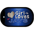 This Girl Loves Her Jays Novelty Metal Dog Tag Necklace DT-8090