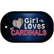 This Girl Loves Her Cardinals Novelty Metal Dog Tag Necklace DT-8092