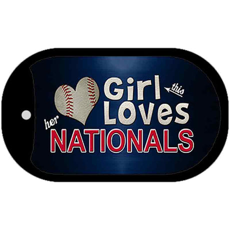 This Girl Loves Her Nationals Novelty Metal Dog Tag Necklace DT-8093