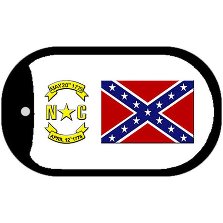 Confederate Flag North Carolina Novelty Metal Dog Tag Necklace DT-8094