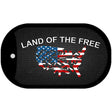 Land of the Free Novelty Metal Dog Tag Necklace DT-8095