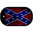 Confederate Flag Foiled Novelty Metal Dog Tag Necklace DT-8096