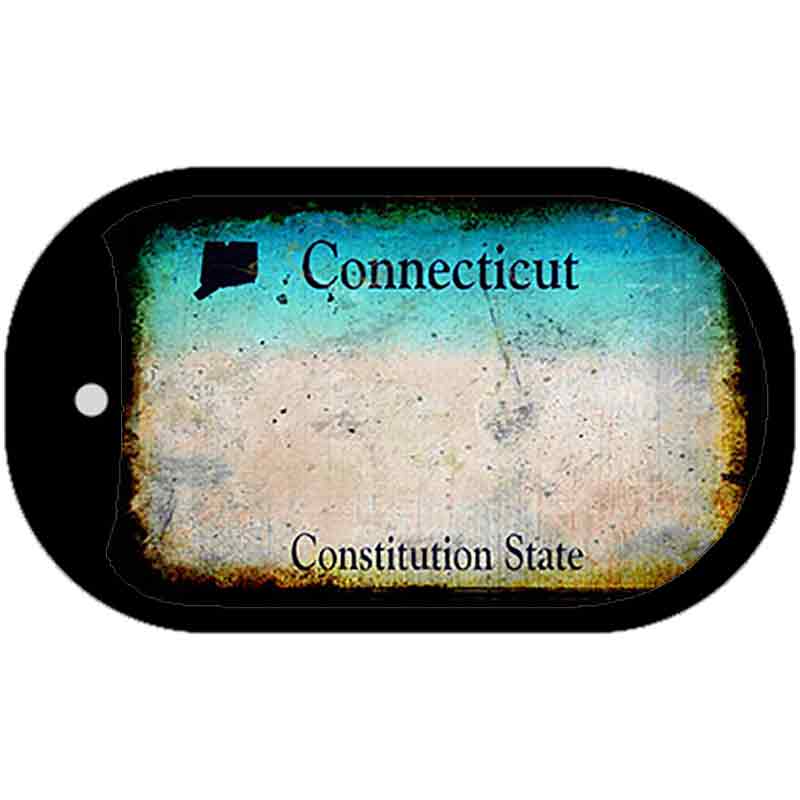 Connecticut Rusty Blank Novelty Metal Dog Tag Necklace DT-8123