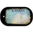 Kansas Rusty Blank Novelty Metal Dog Tag Necklace DT-8133