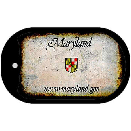 Maryland Rusty Blank Novelty Metal Dog Tag Necklace DT-8137