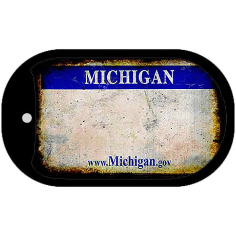 Michigan Rusty Blank Novelty Metal Dog Tag Necklace DT-8139