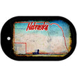 Nebraska Rusty Blank Novelty Metal Dog Tag Necklace DT-8144