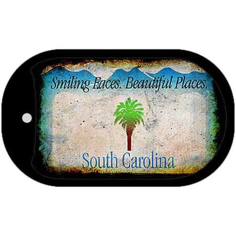 South Carolina Rusty Blank Novelty Metal Dog Tag Necklace DT-8157