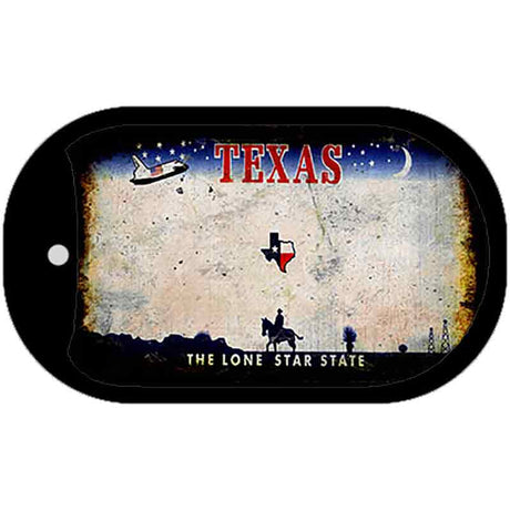 Texas Rusty Blank Novelty Metal Dog Tag Necklace DT-8160