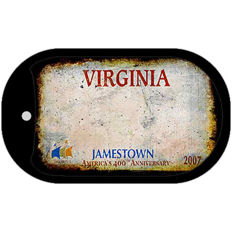 Virginia Rusty Blank Novelty Metal Dog Tag Necklace DT-8163