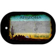 Arizona Grey Rusty Blank Novelty Metal Dog Tag Necklace DT-8169
