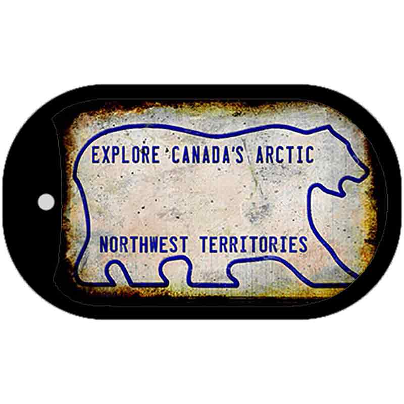 Northwest Territory Rusty Blank Novelty Metal Dog Tag Necklace DT-8180