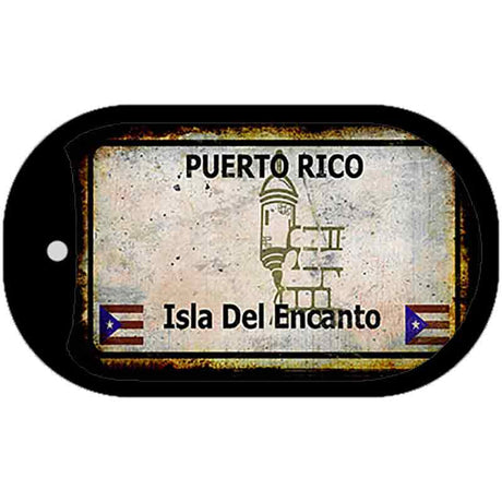 Puerto Rico Rusty Blank Novelty Metal Dog Tag Necklace DT-8184